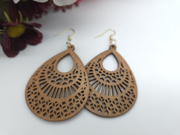 Boho Holz Ohrringe Wood